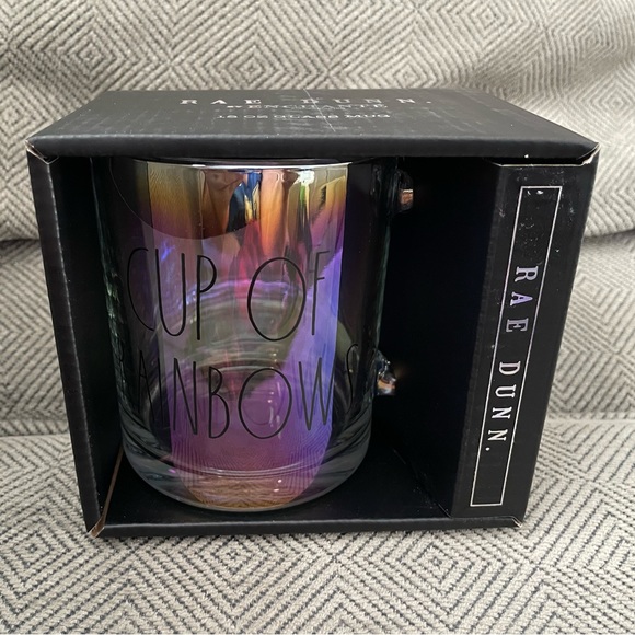 Rae Dunn Other - Rae Dunn Cup of Rainbows Iridescent Glass Mug 18 oz